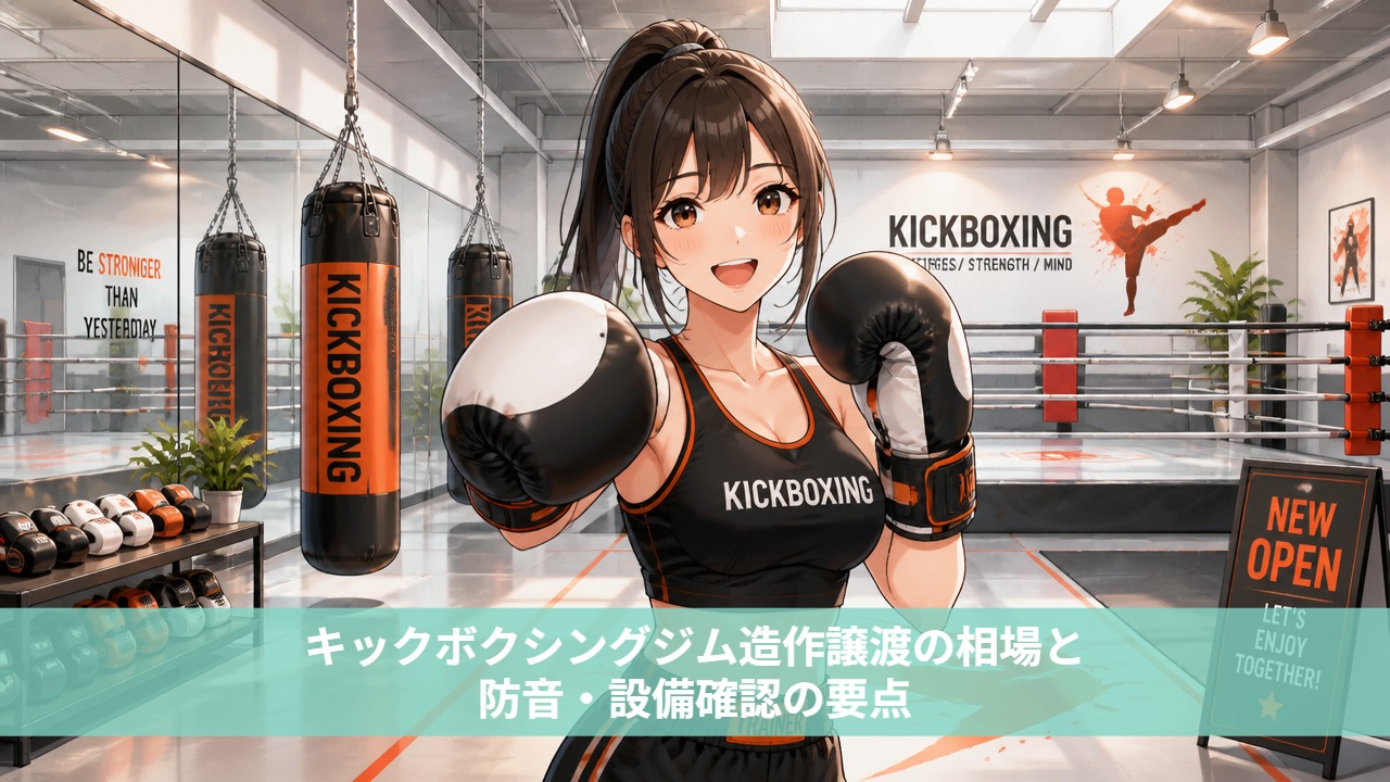 キックボクシングジム造作譲渡の相場と防音・設備確認の要点