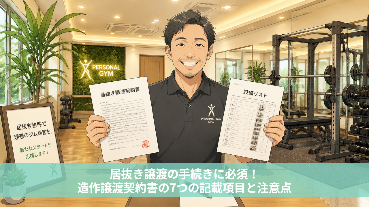 居抜き譲渡の手続きに必須！造作譲渡契約書の7つの記載項目と注意点