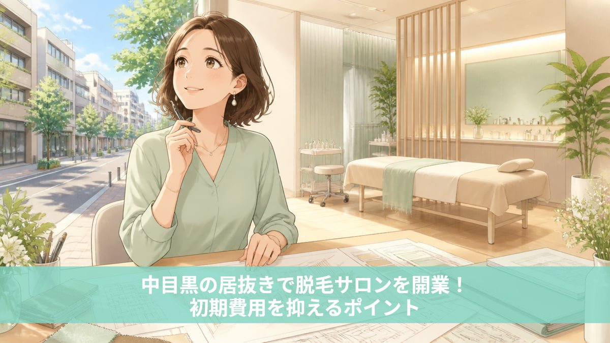 中目黒の居抜きで脱毛サロンを開業！初期費用を抑えるポイント