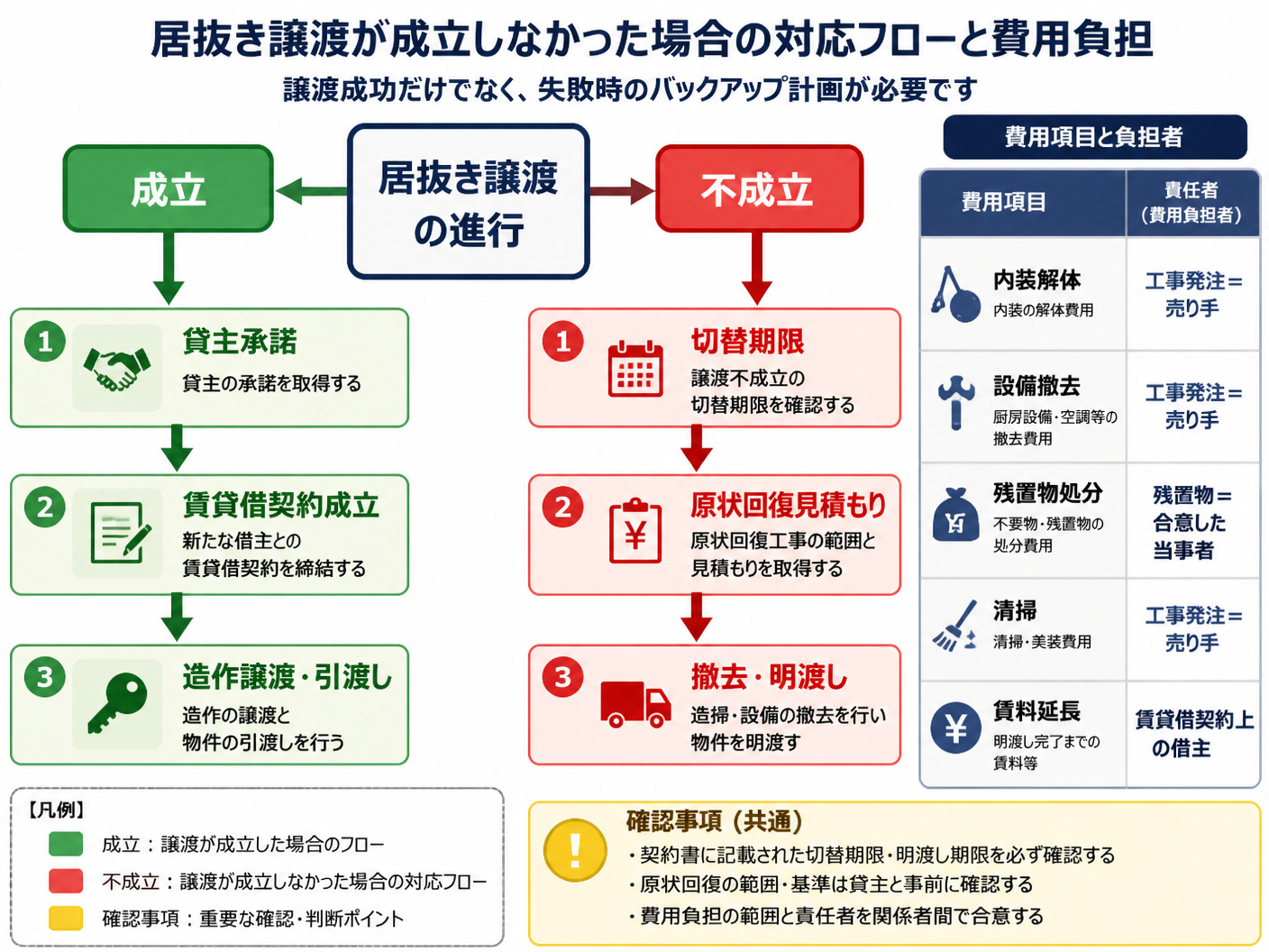 【文脈】居抜き譲渡が成立しなかった場合に