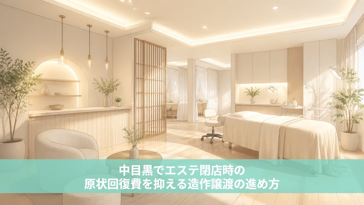 中目黒でエステ閉店時の原状回復費を抑える造作譲渡の進め方