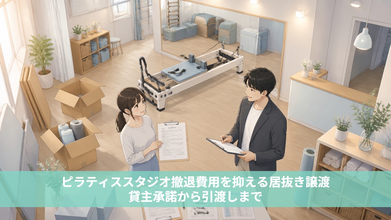 ピラティススタジオ撤退費用を抑える居抜き譲渡｜貸主承諾から引渡しまで