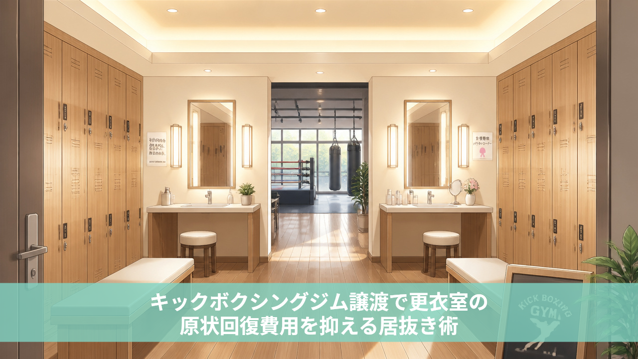 キックボクシングジム譲渡で更衣室の原状回復費用を抑える居抜き術