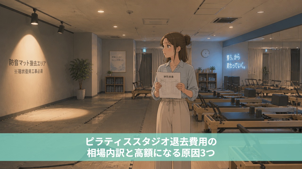 ピラティススタジオ退去費用の相場内訳と高額になる原因3つ