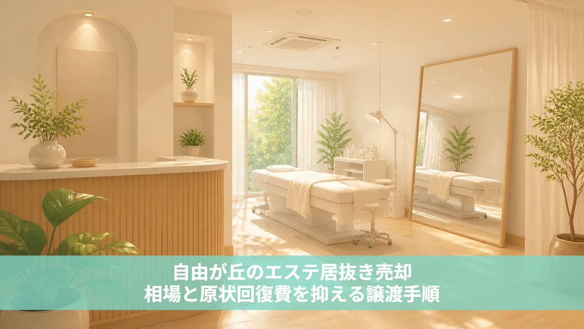自由が丘のエステ居抜き売却｜相場と原状回復費を抑える譲渡手順