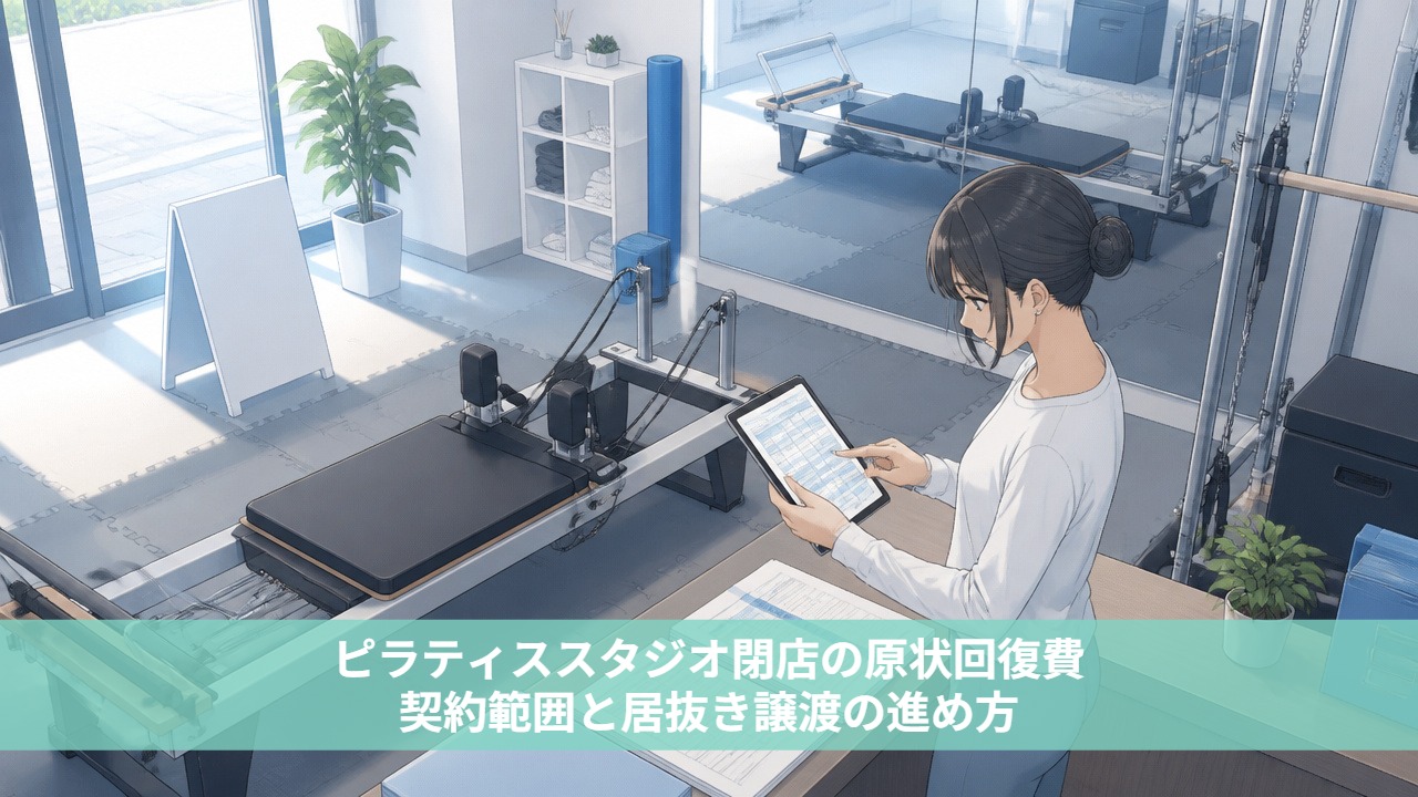 ピラティススタジオ閉店の原状回復費｜契約範囲と居抜き譲渡の進め方