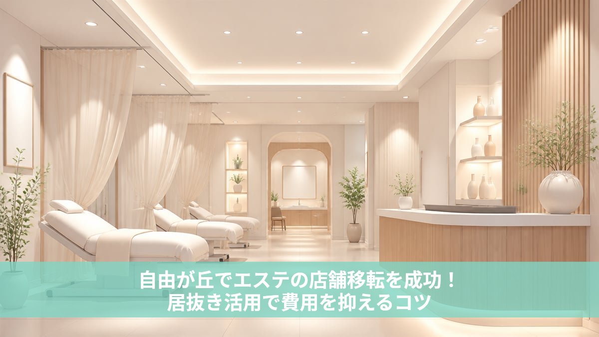 自由が丘でエステの店舗移転を成功！居抜き活用で費用を抑えるコツ