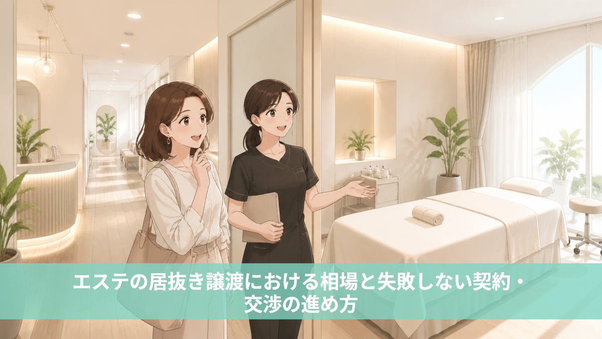 エステの居抜き譲渡における相場と失敗しない契約・交渉の進め方