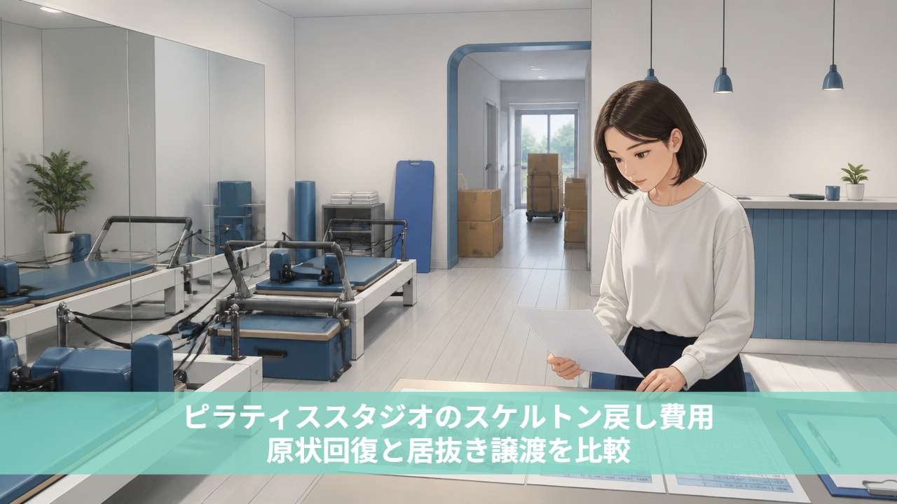 ピラティススタジオのスケルトン戻し費用｜原状回復と居抜き譲渡を比較