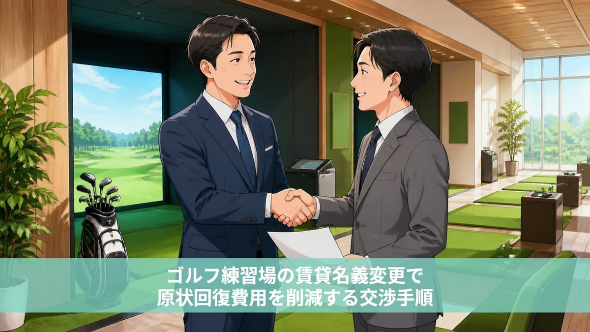 ゴルフ練習場の賃貸名義変更で原状回復費用を削減する交渉手順