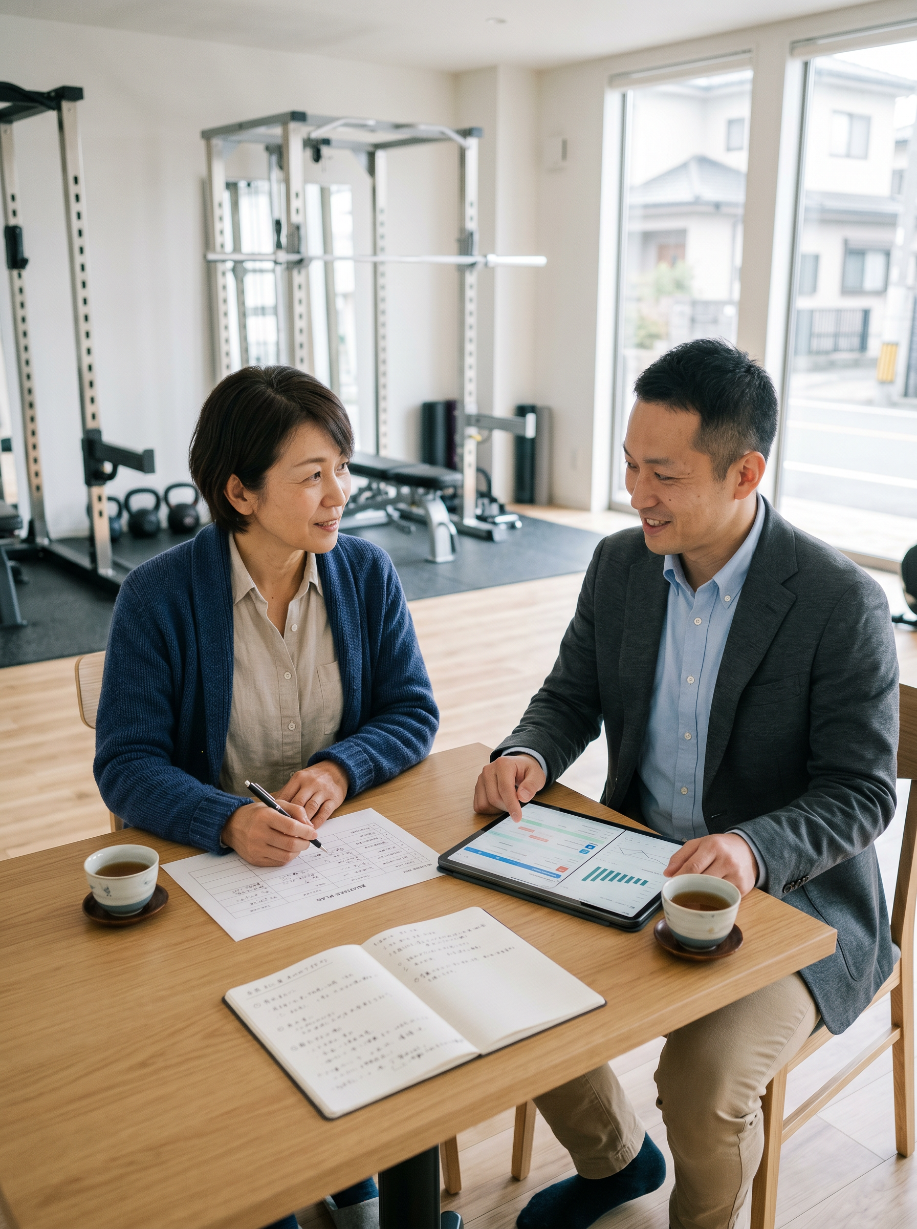 居抜き譲渡について専門家へ相談している様子