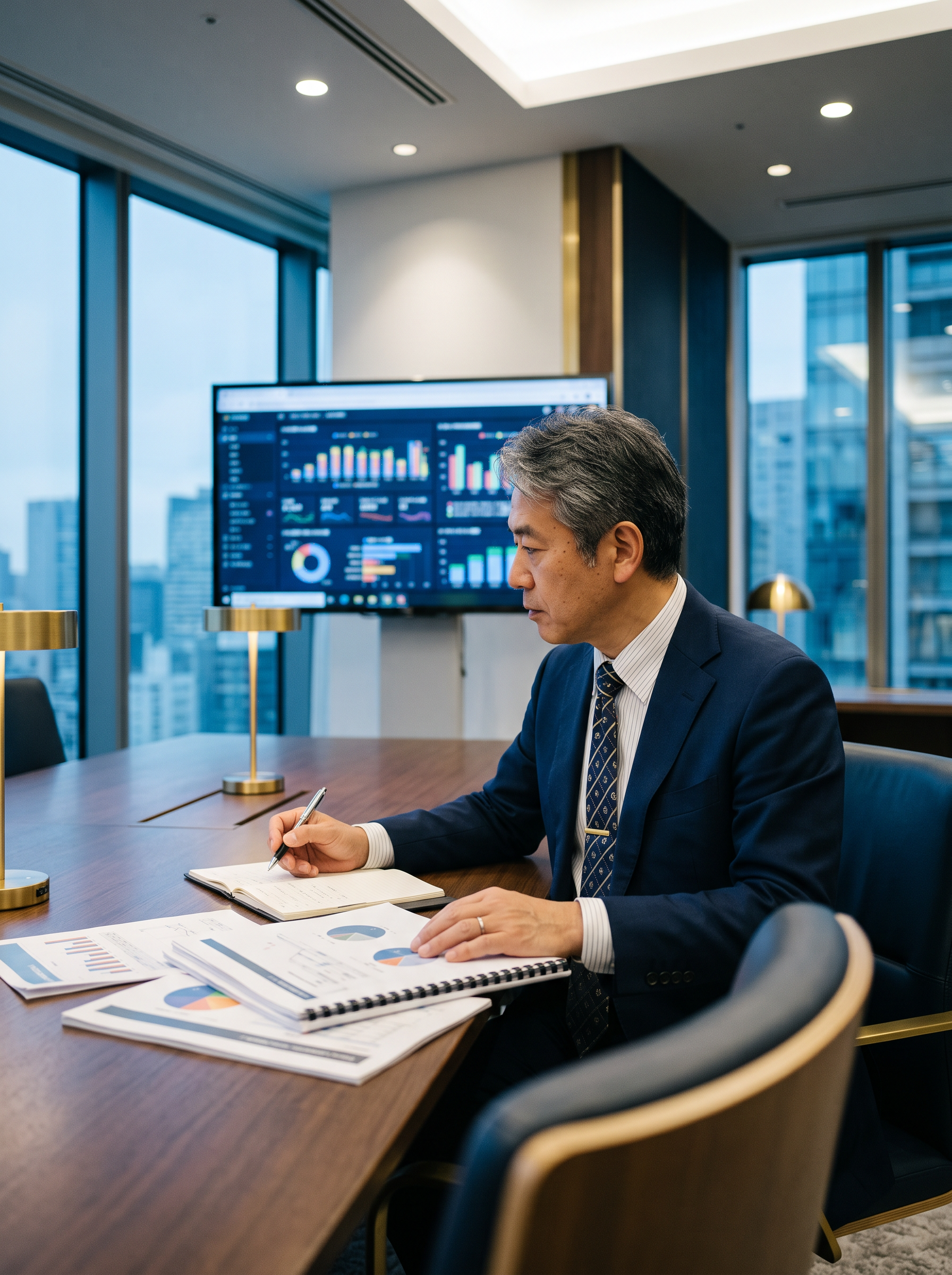 PLや売上などの事業データを分析する経営企画担当者