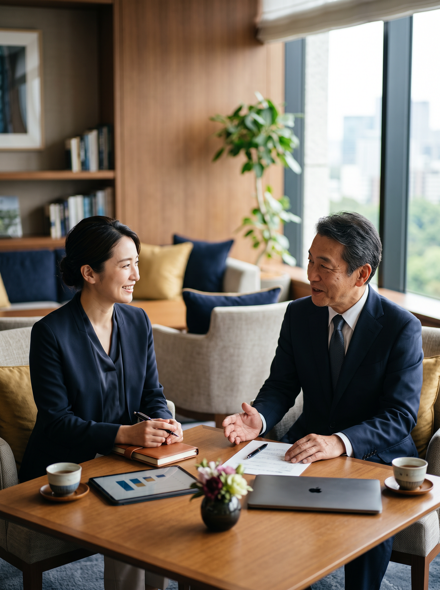 新規事業責任者とM&Aアドバイザーの相談風景